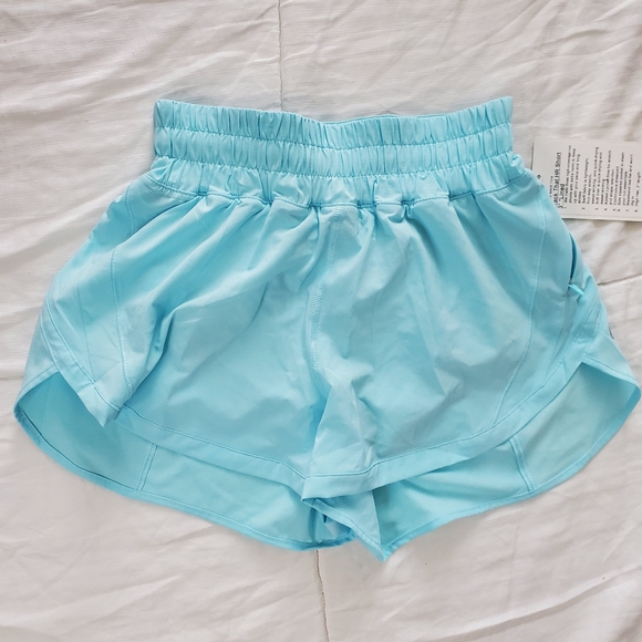 lululemon athletica Pants - Lululemon Track That High Rise Short 3" *Lined ICBU Icing Blue